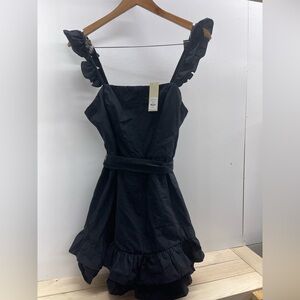 Trixxi Black Ruffle Mini Dress